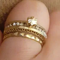 حلقه و پشت حلقه و انگشتر طلا