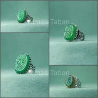 انگشتر مردانه عقیق سبز با حکاکی دست نویس|جواهرات|مشهد, چهنو|دیوار