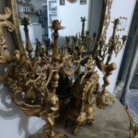 آینه شمعدان چدنی|بوفه، ویترین، کنسول|زابل, |دیوار