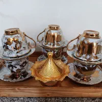 فنجان و نعلبکی با قندان