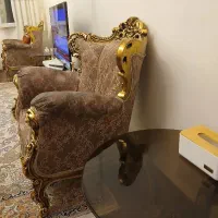 مبل استیل ۷ نفره به همراه ۲ عدد صندلی میزبان|مبلمان خانگی و میز عسلی|تهران, نصرت|دیوار