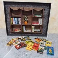 ماکت کتابخانه مینیاتوری کادویی|کتابخانه، شلف، قفسههای دیواری|سهند, |دیوار