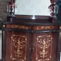 کمد معرق با آینه و شمعدانی عباسی