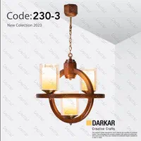 لوستر چوبی مدل رومن|لوستر و چراغ آویز|کرج, شاهین‌ویلا|دیوار