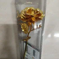 گل رز تزیینی با روکش طلا