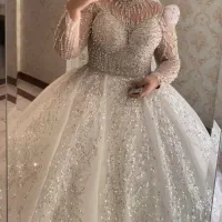 لباس عروسی عربی پوشیده کارشده