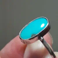 فیروزه قدیمی و پاک نیشابور رکاب ظریف زنانه|جواهرات|پرند, فاز ۶|دیوار