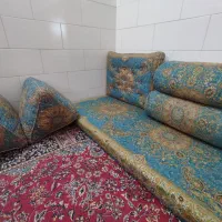یک دست شاهنشین اصل ترمه هفت رنگ|پشتی|حمیدیا, |دیوار
