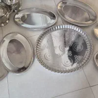 سرویس چایخوری پیوتر .کریستال سینی و ابکش استیل|ظروف سرو و پذیرایی|تهران, کوهک|دیوار