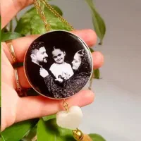 گردنبند عکس دار رزینی