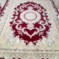 فرش گل برجسته ابریشمی