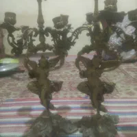 چراغ عروس قدیمی برنجی