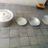 قابلمه تابه وآبکش آلومینیومی