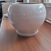 گلدان ابریق سفید بزرگ سرامیکی برند دلنیا
