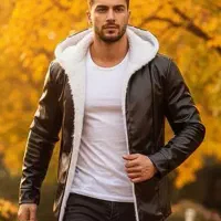 کاپشن چرم جلوباز مردانه / آکبند فروشگاهی