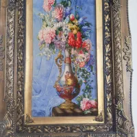 تابلوفرش گلوگلدان وآیه|تابلو فرش|کرمانشاه, |دیوار