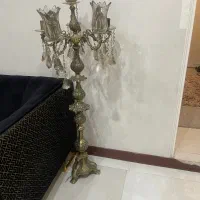 میز برنز و لوستر کنار سالنی برنز|لوستر و چراغ آویز|قم, باجک سه|دیوار