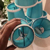 شید لوستر پارچه ای با دور دوزی مغزی|لوستر و چراغ آویز|تهران, قنات‌کوثر|دیوار