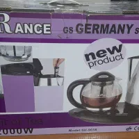 فروش چای ساز کتری استیل و قوری پیرکس ۲۰۰۰ وات