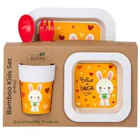 ظرف غذا 5تیکه طرح دار|ظروف نگهدارنده، پلاستیکی، یکبارمصرف|قم, لسانی|دیوار