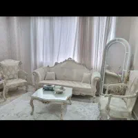 مبل استیل ۷ نفره میز ناهار خوری ۶ نفره