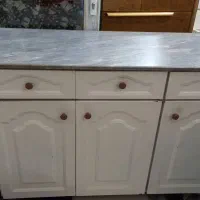 کابینت ۳ درب فلزی با رو کش سنگ