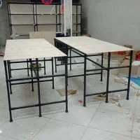 قفسه فروشگاهی چوبی فلزی