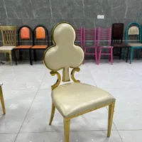 صندلی استیل دست دوم شطرنجی مناسب تالاروخانه عقد