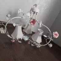 لوستر طرح گل صورتی