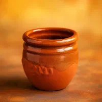 کوزه سفالی تکنفره مینیاتوری (مناسب ماست ، زیتون )