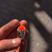 انگشتر نقره ترک سنگ عقیق|جواهرات|اردبیل, |دیوار