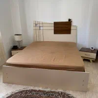 تخت خواب ۲ نفره با تشک و پاتختی|تخت و سرویس خواب|رشت, کوی مهر|دیوار