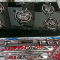 اجاق گاز صفحه شیشه ای مدل فر