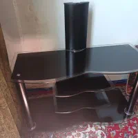 زیر تلویزیونی شیشه‌ای چهار طبقه