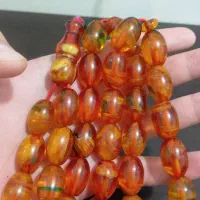 تسبیح کهربا پرچمی کهنه تسبیح سندلوس ۱۰۱ عددی آلمان