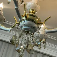 لوستر سرامیکی برنز ترکیبی کاملا نو بدون هیچ ایرادی|لوستر و چراغ آویز|اسلام‌شهر, زرافشان|دیوار