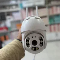 دوربین مداربسته چرخشی بیسیم ضدآب آژیر دار/باغ