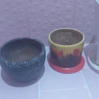 دوعدد گلدان سرامیکی