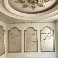 گچبری پیش ساخته گچکاری قاب دیواری گلوی قاشقی