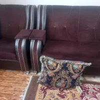 میز تلویزیون و فرش ۹ متره و ۶ متره با یه دست مبل|مبلمان خانگی و میز عسلی|سمنان, |دیوار