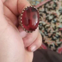 انگشتر عقیق یمن اصل سنگین رکاب بزرگ