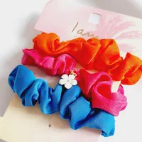 کش مو سه تایی اسکرانچی چند رنگ