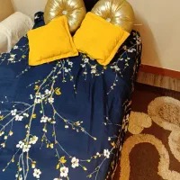 روتختی یکنفره همراه ست پرده و کوسنهای متعددوزیبا