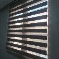 پرده زبرا کرم نسکافه ای