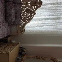 تخت چوبی دو نفره منبت در حد بدون تشک|تخت و سرویس خواب|تهران, شهرک فردوس (حسینی)|دیوار