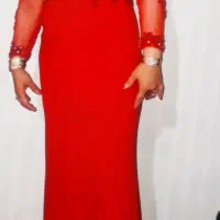 لباس مجلسی قرمز به سایز ۴۲تا۴۶