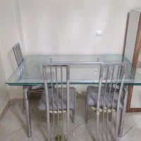 میز نهار خوری چهار نفره تمام استیل|میز و صندلی غذاخوری|تهران, کوی بیمه|دیوار