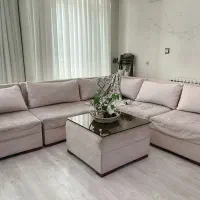مبل 6 نفره ال مینیمال با جلو مبلی