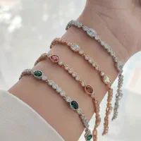 دستبند نگینی رنگی مارک ژوپینگ 5150