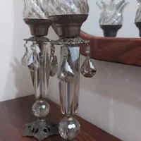 یک جفت شمعدان برنجی|صنایع دستی و سایر لوازم تزئینی|پاکدشت, پاکدشت (مامازند)|دیوار